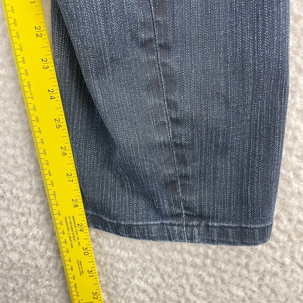True Religion Blue Denim Geno‎ Straight Leg Jeans Mens Dark Wash Casual Size 33